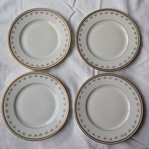 Limoges W.M. Guerin France Pink Floral Gold Detail Porcelain Plates Vintage - 4